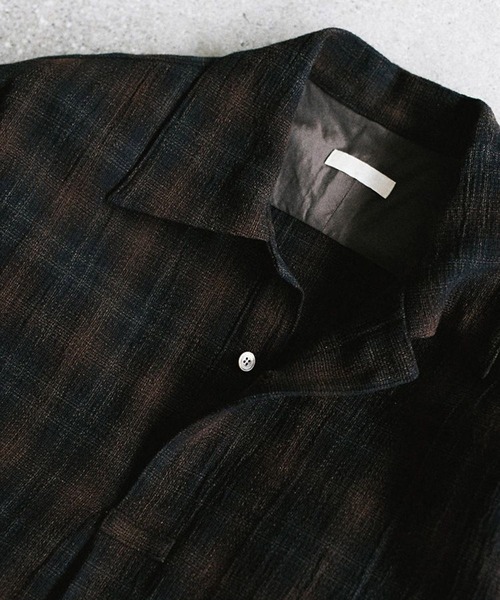 LIDNM(リドム)の「CREPE COTTON PLAID SHIRT(シャツ/ブラウス・メンズ・ブラウン系その他・SMALL/MEDIUM)」の17枚目の写真