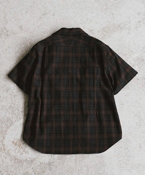 LIDNM(リドム)の「CREPE COTTON PLAID SHIRT(シャツ/ブラウス・メンズ・ブラウン系その他・SMALL/MEDIUM)」の18枚目の写真