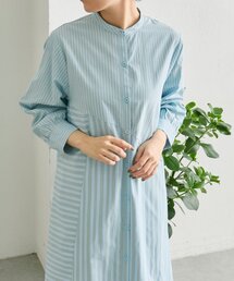 ear PAPILLONNER | ストライプシャツワンピース【SUM1 STYLE】(ワンピース)