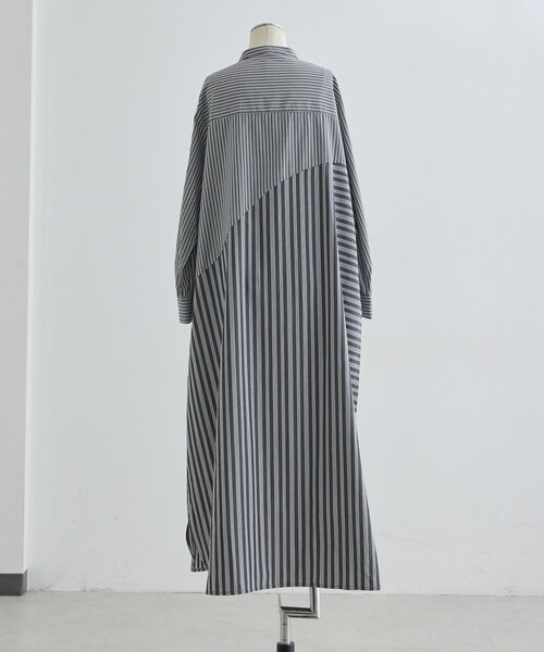 ear PAPILLONNER（イアパピヨネ）の「ストライプシャツワンピース【SUM1 STYLE】（ワンピース・レディース・グレー/ブルー・FREE）」の21枚目の写真