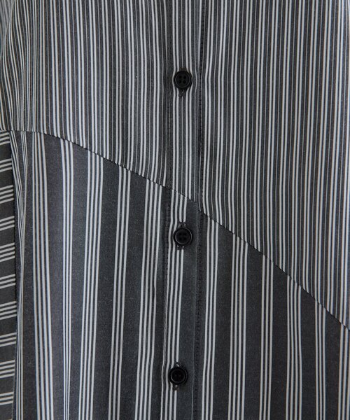 ear PAPILLONNER（イアパピヨネ）の「ストライプシャツワンピース【SUM1 STYLE】（ワンピース・レディース・グレー/ブルー・FREE）」の19枚目の写真