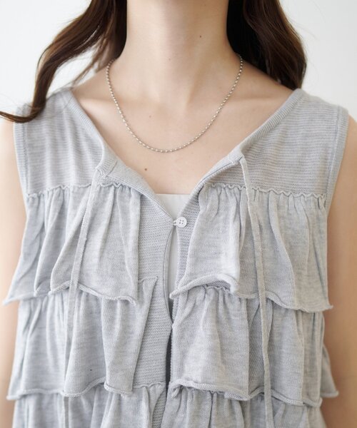 DISCOAT(ディスコート)の「前後2WAYフリル前開きベスト(ベスト・レディース・チャコールグレー/グレー/ブラック・FREE)」の21枚目の写真
