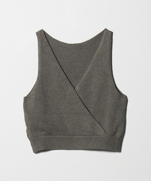 BEAUTY&YOUTH UNITED ARROWS（ビューティーアンドユースユナイテッドアローズ）の「コットン麻ブレンド カシュクール 2WAYニットベスト  ウォッシャブル（ベスト・レディース・グレー系/ベージュ/ネイビー・FREE）」の2枚目の写真