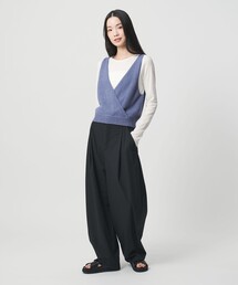 BEAUTY&YOUTH UNITED ARROWS | コットン麻ブレンド カシュクール 2WAYニットベスト  ウォッシャブル(ベスト)