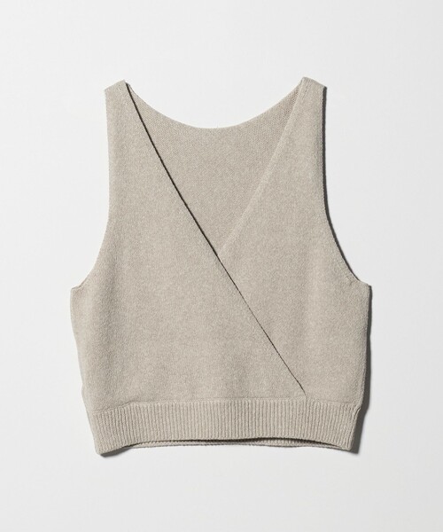 BEAUTY&YOUTH UNITED ARROWS（ビューティーアンドユースユナイテッドアローズ）の「コットン麻ブレンド カシュクール 2WAYニットベスト  ウォッシャブル（ベスト・レディース・グレー系/ベージュ/ネイビー・FREE）」の8枚目の写真