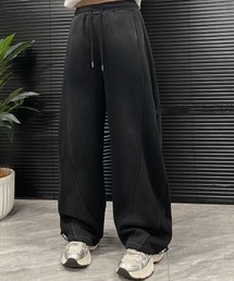 サイド切り替えスウェットパンツ オーバーサイズ