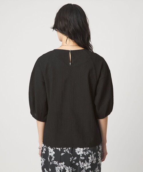 green label relaxing(グリーンレーベルリラクシング)の「サッカー タックスリーブ プルオーバー カットソー(Tシャツ/カットソー・レディース・ブラック/オリーブ/ライトブルー/ホワイト/イエロー・FREE)」の17枚目の写真