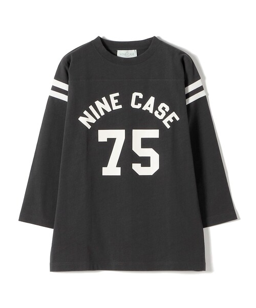 SHIPS(シップス)の「NINE CASE:〈洗濯機可能〉七分袖 フットボール TEE(Tシャツ/カットソー・レディース・ベージュ/ダークグレー・ONE SIZE)」の19枚目の写真