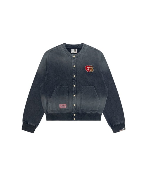 AAPE BY A BATHING APE（エーエイプバイアベイシングエイプ）の「AAPE MAIN SWEAT CARDIGAN（スウェット・レディース・ライトブラック/ネイビー・SMALL/XX-SMALL/X-SMALL）」の2枚目の写真