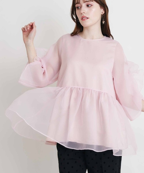 PICCIN PERLA(ピッチンペルラ)の「ティンカーⅡ(シャツ/ブラウス・レディース・ピンク/ブラック/オフホワイト・M)」の3枚目の写真