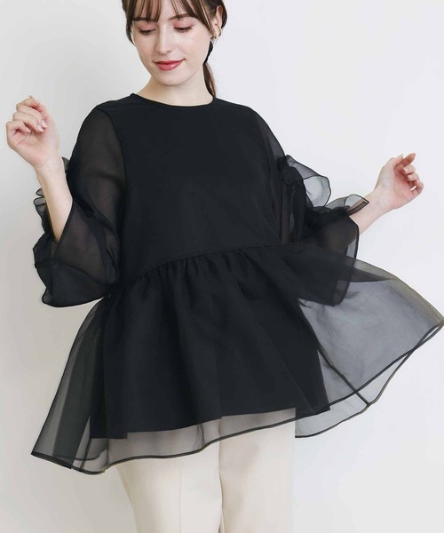 PICCIN PERLA(ピッチンペルラ)の「ティンカーⅡ(シャツ/ブラウス・レディース・ピンク/ブラック/オフホワイト・M)」の2枚目の写真