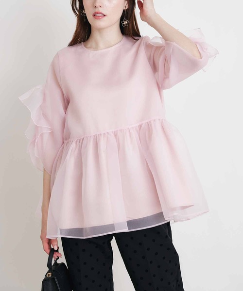 PICCIN PERLA(ピッチンペルラ)の「ティンカーⅡ(シャツ/ブラウス・レディース・ピンク/ブラック/オフホワイト・M)」の4枚目の写真