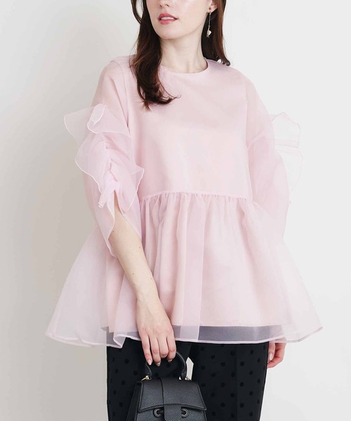 PICCIN PERLA(ピッチンペルラ)の「ティンカーⅡ(シャツ/ブラウス・レディース・ピンク/ブラック/オフホワイト・M)」の5枚目の写真