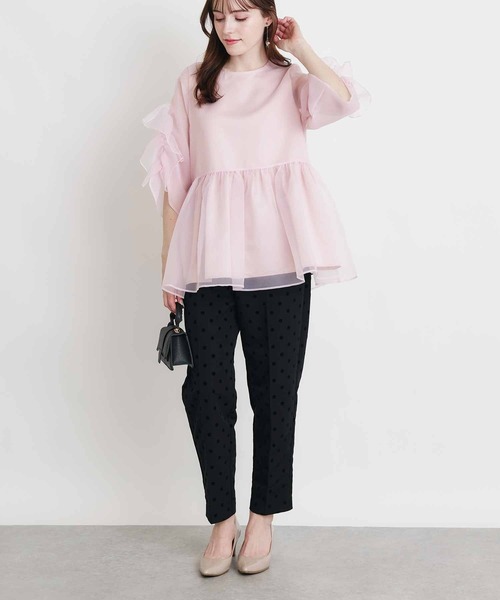 PICCIN PERLA(ピッチンペルラ)の「ティンカーⅡ(シャツ/ブラウス・レディース・ピンク/ブラック/オフホワイト・M)」の8枚目の写真