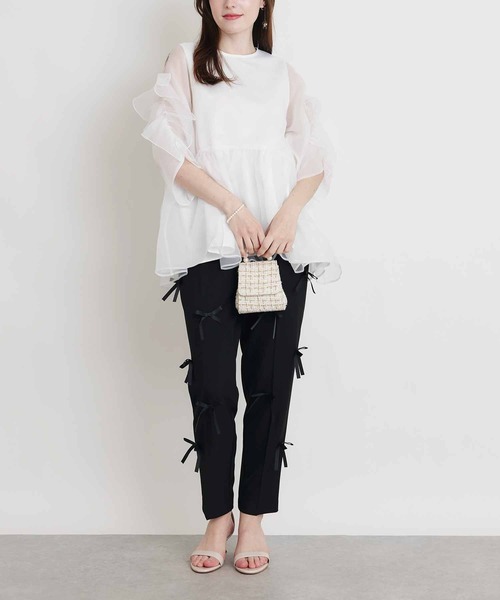 PICCIN PERLA(ピッチンペルラ)の「ティンカーⅡ(シャツ/ブラウス・レディース・ピンク/ブラック/オフホワイト・M)」の15枚目の写真
