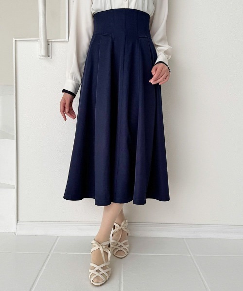 an another angelus（アンアナザーアンジェラス）の「スカーフビットベルト付きフレアー/fint フィント（スカート・レディース・ミント/ネイビー・FREE）」の10枚目の写真