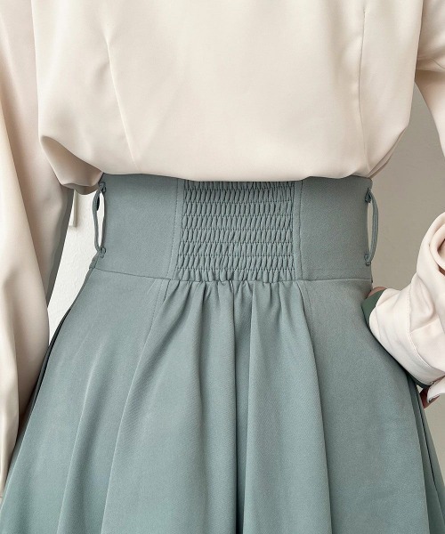 an another angelus（アンアナザーアンジェラス）の「スカーフビットベルト付きフレアー/fint フィント（スカート・レディース・ミント/ネイビー・FREE）」の19枚目の写真