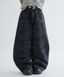 EPNK（イーピーエヌケー）の「13OZ-Double knee wide buggy denim / ダブルニーワイドバギーデニム（デニムパンツ）」
