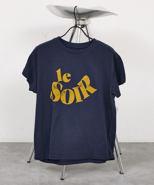 abahouse mavie（アバハウスマヴィ）の「【コットン100％】甘編み天竺フロッキープリントTシャツ/半袖/夏服/ロゴT（Tシャツ/カットソー・レディース・ネイビー/イエロー/ホワイト・フリー）」の11枚目の写真