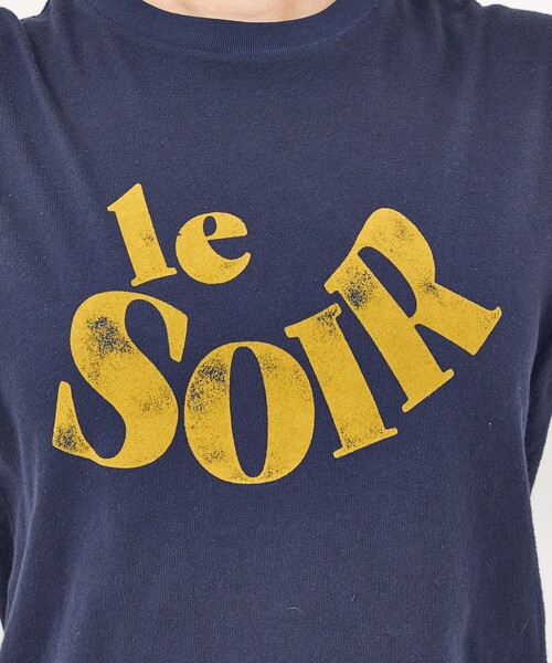 abahouse mavie（アバハウスマヴィ）の「【コットン100％】甘編み天竺フロッキープリントTシャツ/半袖/夏服/ロゴT（Tシャツ/カットソー・レディース・ネイビー/イエロー/ホワイト・フリー）」の12枚目の写真