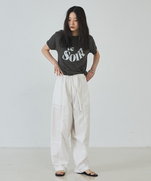 abahouse mavie(アバハウスマヴィ)の「甘編み天竺ロゴTシャツ(Tシャツ/カットソー・レディース・ネイビー/イエロー/ホワイト/チャコールグレー・フリー)」の9枚目の写真