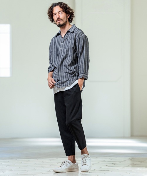 Magine(マージン)の「mp14658- Linen Blend Relax Fit Easy Pants イージーパンツ(MGN-261-018)(その他パンツ・メンズ・ナチュラル/カーキ/ブラック・48/46/44)」の8枚目の写真