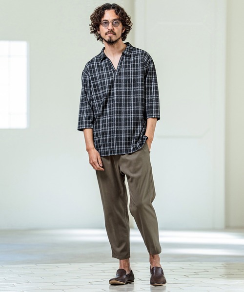 Magine(マージン)の「mp14658- Linen Blend Relax Fit Easy Pants イージーパンツ(MGN-261-018)(その他パンツ・メンズ・ナチュラル/カーキ/ブラック・48/46/44)」の13枚目の写真