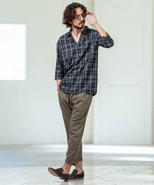 Magine(マージン)の「mp14658- Linen Blend Relax Fit Easy Pants イージーパンツ(MGN-261-018)(その他パンツ・メンズ・ナチュラル/カーキ/ブラック・48/46/44)」の14枚目の写真