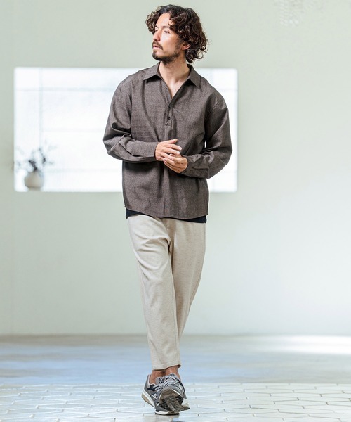 Magine(マージン)の「mp14658- Linen Blend Relax Fit Easy Pants イージーパンツ(MGN-261-018)(その他パンツ・メンズ・ナチュラル/カーキ/ブラック・48/46/44)」の19枚目の写真