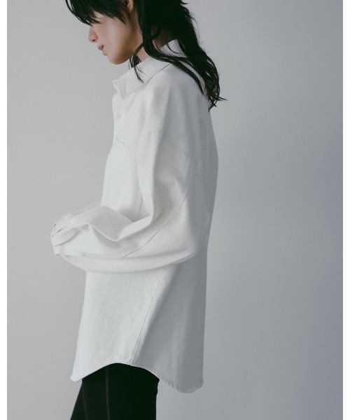 anuke（アンヌーク）の「Denim Over Shirts（シャツ/ブラウス・レディース・ホワイト/ブルー・FREE）」の7枚目の写真