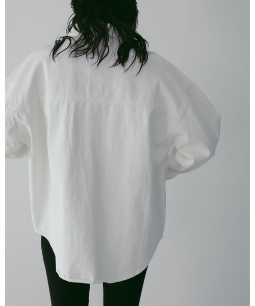 anuke（アンヌーク）の「Denim Over Shirts（シャツ/ブラウス・レディース・ホワイト/ブルー・FREE）」の8枚目の写真