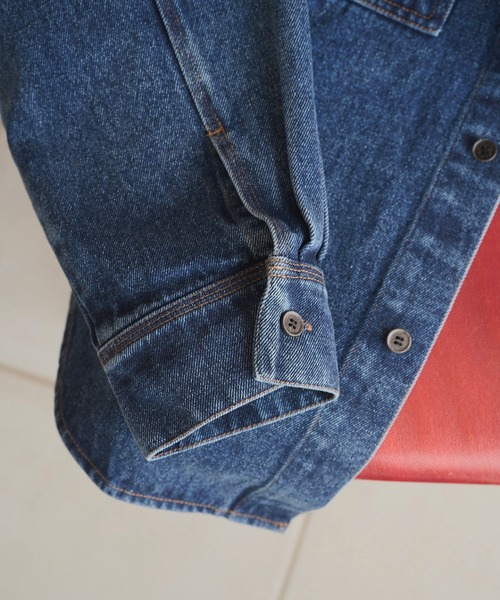 anuke（アンヌーク）の「Denim Over Shirts（シャツ/ブラウス・レディース・ホワイト/ブルー・FREE）」の12枚目の写真