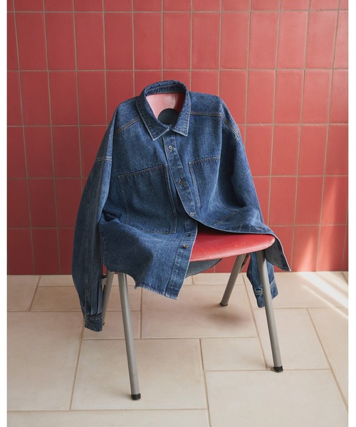 anuke（アンヌーク）の「Denim Over Shirts（シャツ/ブラウス・レディース・ホワイト/ブルー・FREE）」の14枚目の写真