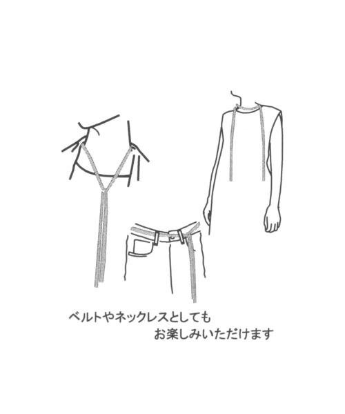 LEPSIM(レプシィム)の「マルチWAYタイネックレス 647060(ネックレス・レディース・ブラック/アイボリー・ONE SIZE)」の7枚目の写真