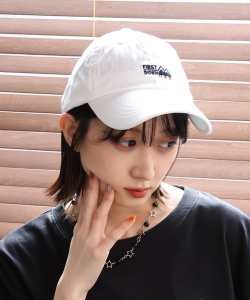 FIRST DOWN（ファーストダウン）の「【FIRST DOWN/ファーストダウン】LOGO TWILL CAP/ロゴツイルキャップ（キャップ・メンズ・ホワイト/ベージュ/ブラック・FREE）」の7枚目の写真