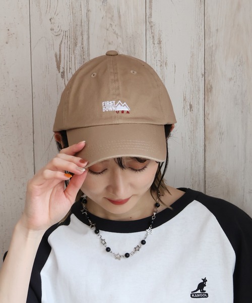 FIRST DOWN（ファーストダウン）の「【FIRST DOWN/ファーストダウン】LOGO TWILL CAP/ロゴツイルキャップ（キャップ・メンズ・ホワイト/ベージュ/ブラック・FREE）」の8枚目の写真
