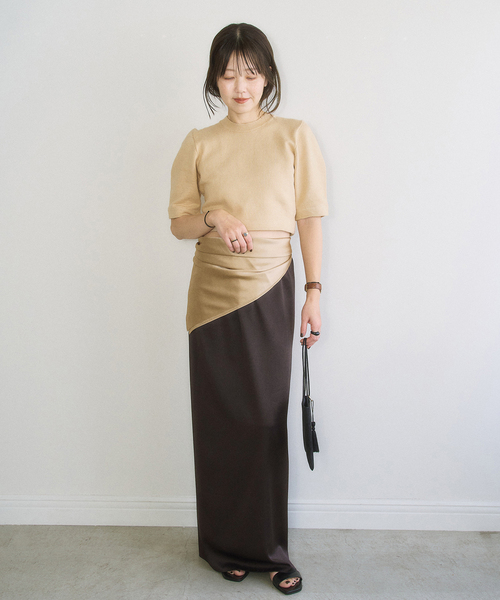 plage（プラージュ）の「MY_silk satin スカート（スカート・レディース・ブラック/ブラウン・34）」の7枚目の写真