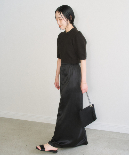 plage（プラージュ）の「MY_silk satin スカート（スカート・レディース・ブラック/ブラウン・34）」の10枚目の写真