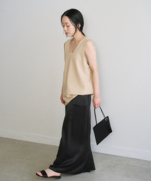 plage（プラージュ）の「MY_silk satin スカート（スカート・レディース・ブラック/ブラウン・34）」の12枚目の写真