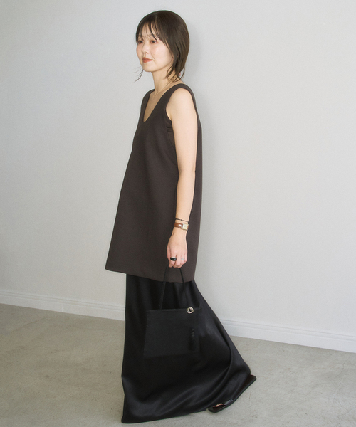 plage（プラージュ）の「MY_silk satin スカート（スカート・レディース・ブラック/ブラウン・34）」の13枚目の写真