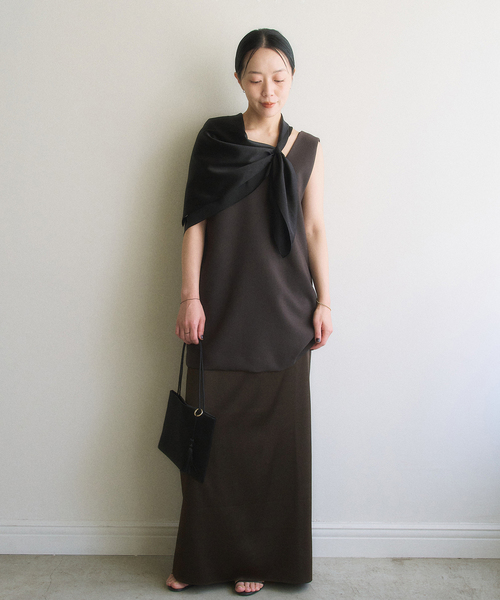 plage（プラージュ）の「MY_silk satin スカート（スカート・レディース・ブラック/ブラウン・34）」の15枚目の写真