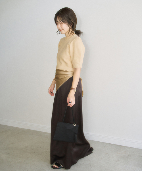 plage（プラージュ）の「MY_silk satin スカート（スカート・レディース・ブラック/ブラウン・34）」の16枚目の写真