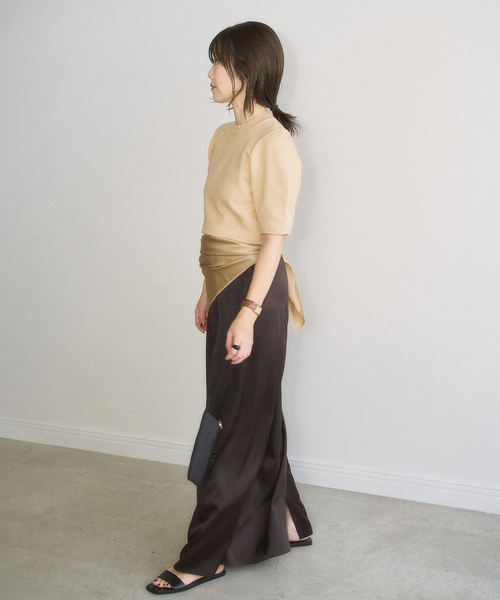 plage（プラージュ）の「MY_silk satin スカート（スカート・レディース・ブラック/ブラウン・34）」の17枚目の写真
