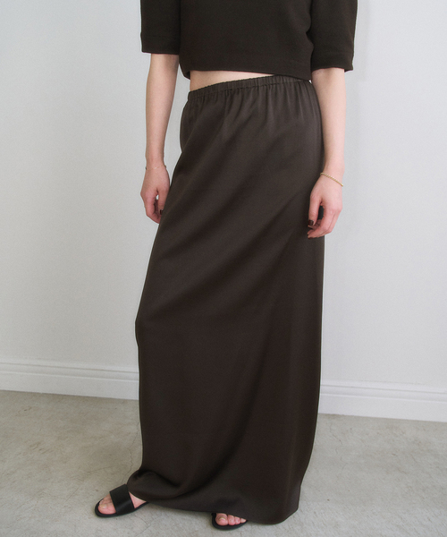 plage（プラージュ）の「MY_silk satin スカート（スカート・レディース・ブラック/ブラウン・34）」の18枚目の写真