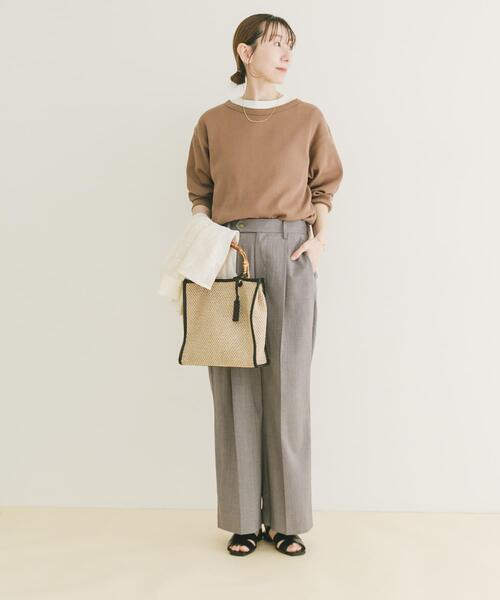 ITEMS URBANRESEARCH(アイテムズ アーバンリサーチ)の「2WAYワッフルプルオーバー(Tシャツ/カットソー・レディース・ホワイト系その他/チャコールグレー/モカ・FREE)」の14枚目の写真