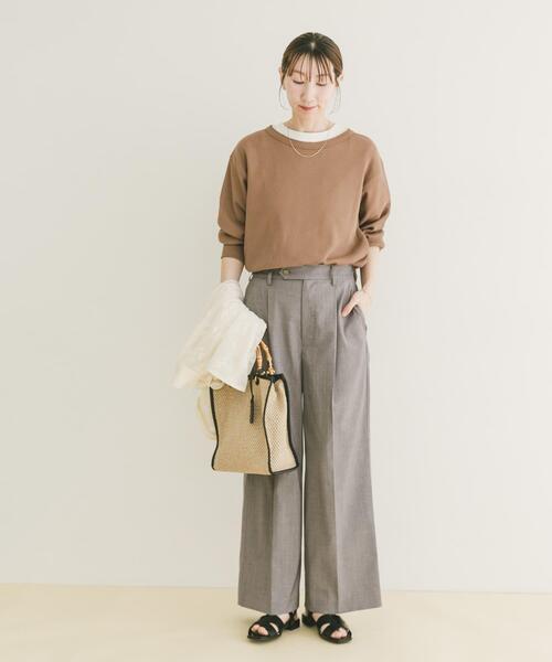 ITEMS URBANRESEARCH(アイテムズ アーバンリサーチ)の「2WAYワッフルプルオーバー(Tシャツ/カットソー・レディース・ホワイト系その他/チャコールグレー/モカ・FREE)」の15枚目の写真