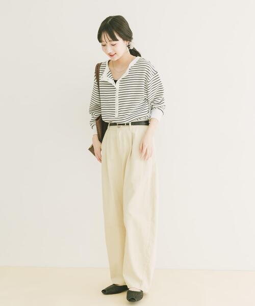 ITEMS URBANRESEARCH(アイテムズ アーバンリサーチ)の「2WAYワッフルプルオーバー(Tシャツ/カットソー・レディース・ホワイト系その他/チャコールグレー/モカ・FREE)」の13枚目の写真