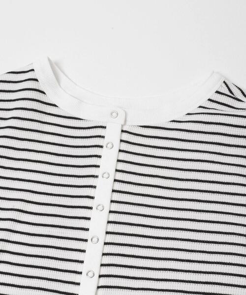 ITEMS URBANRESEARCH(アイテムズ アーバンリサーチ)の「2WAYワッフルプルオーバー(Tシャツ/カットソー・レディース・ホワイト系その他/チャコールグレー/モカ・FREE)」の15枚目の写真