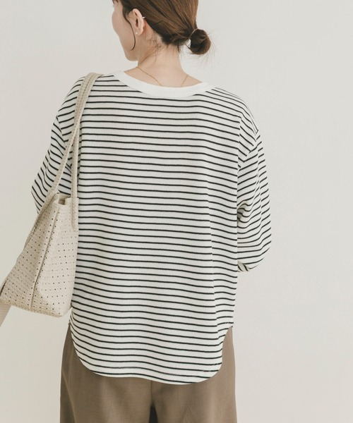 ITEMS URBANRESEARCH(アイテムズ アーバンリサーチ)の「2WAYワッフルプルオーバー(Tシャツ/カットソー・レディース・ホワイト系その他/チャコールグレー/モカ・FREE)」の18枚目の写真