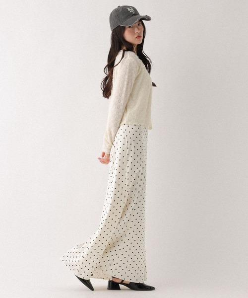 Heather（ヘザー）の「レースカットカーディガン/キャミ2P　660221（アンサンブル・レディース・ブラック/アイボリー/ピンク・FREE）」の6枚目の写真